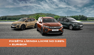 Fiksēta līzinga likme no 0.99% + Euribor