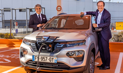 Uzņēmums E.Leclerc Location saņēmis pirmās 100% elektriskās Dacia Spring automašīnas